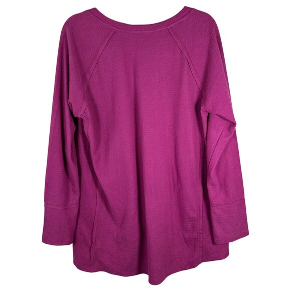 Wildfox Haley Brushed Pullover Long Sleeve Pink Cozy Soft Size Large - Picture 7 of 8